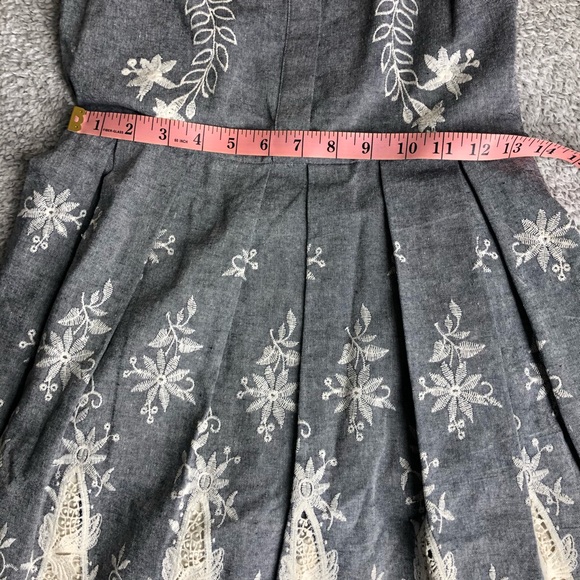 CYNTHIA STEFFE CHAMBRAY LACE DRESS EMBROIDERY SZ 2 - Picture 10 of 10